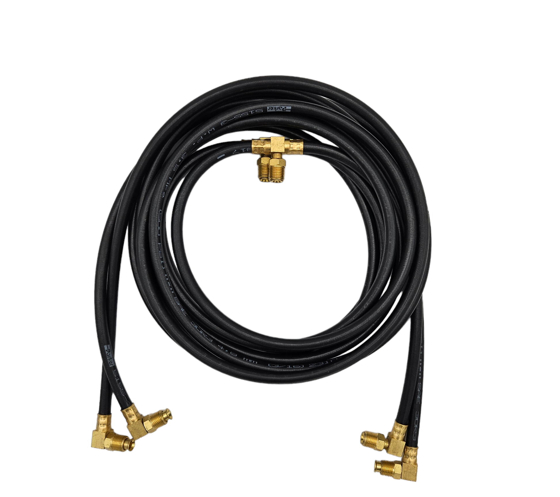 Upper and lower hydraulic hose set
Fittings attached
Made in USA