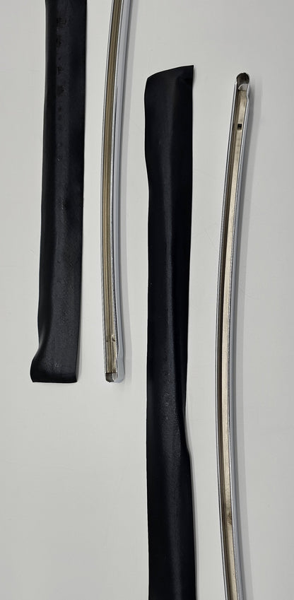 Quarter Window Chrome Retainer Sash, Pair 1969-1970 GM B&C Body 2 Door