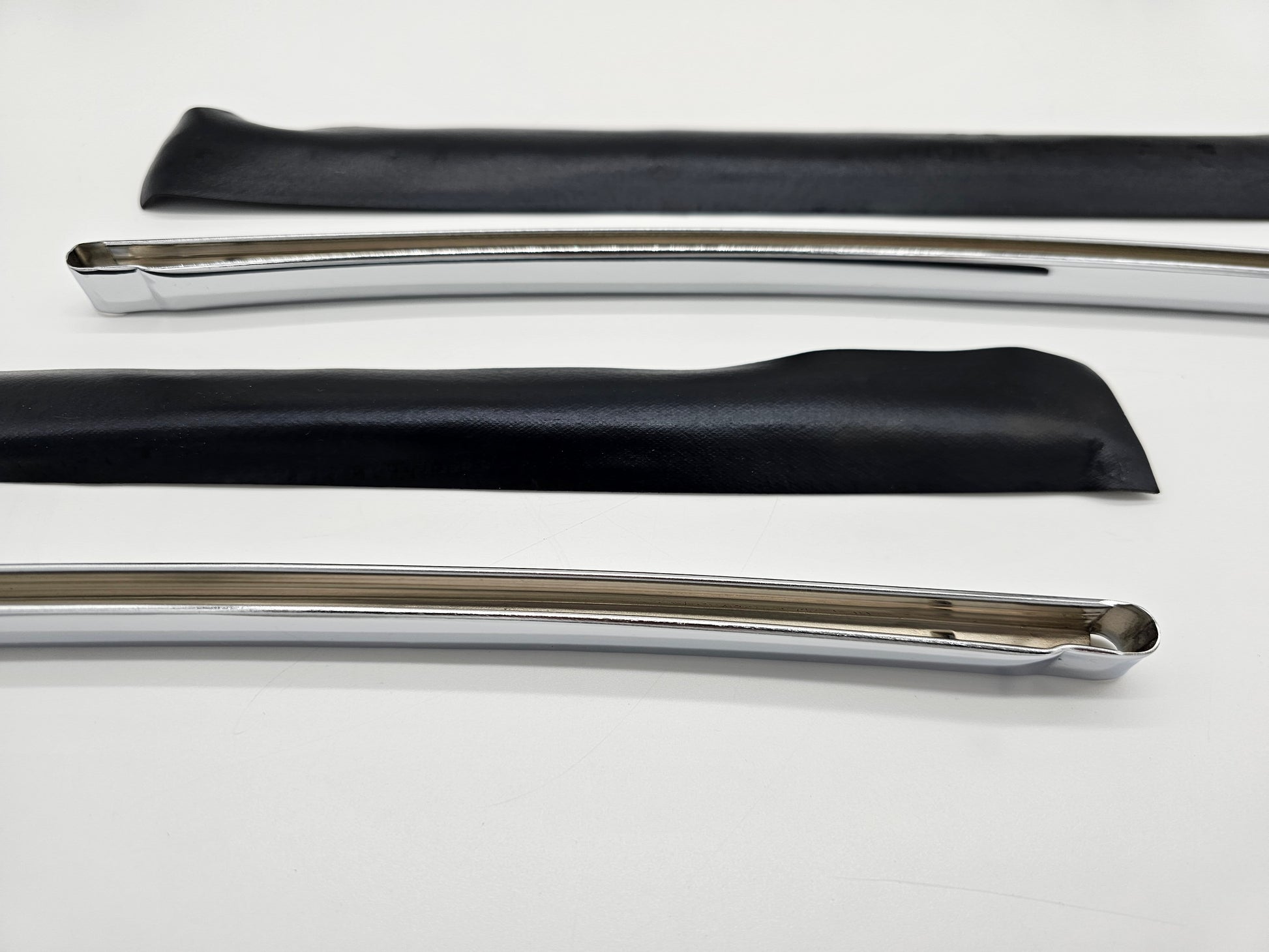 Quarter Window Chrome Retainer Sash, Pair 1969-1970 GM B&C Body 2 Door