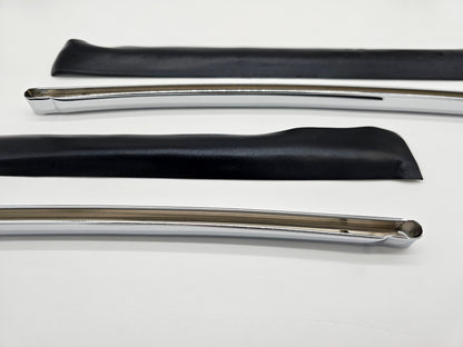Quarter Window Chrome Retainer Sash, Pair 1969-1970 GM B&C Body 2 Door