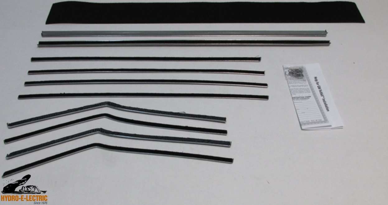 Beltline Weather Strip Felt 8 Piece Kit, 1955-1957 Chevrolet Bel Air Convertible