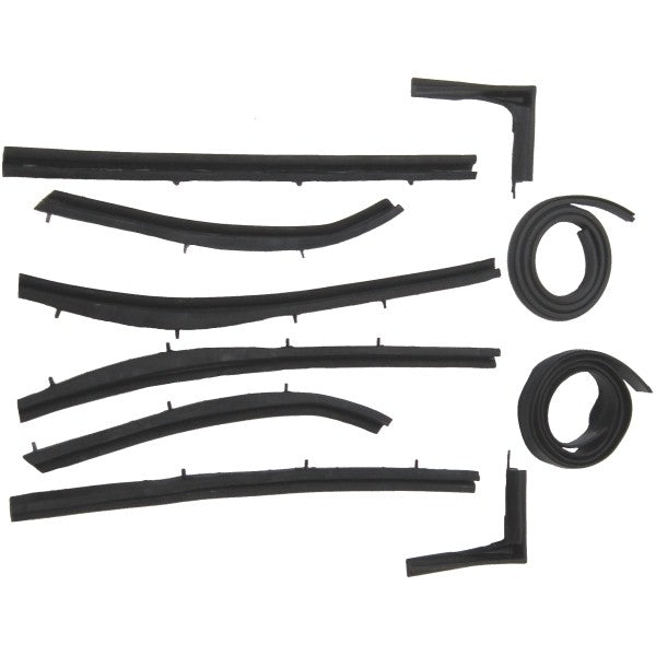 1955-1957 Chevrolet & Pontiac Convertible Roof Rail Weather Strip Set for Top Frame