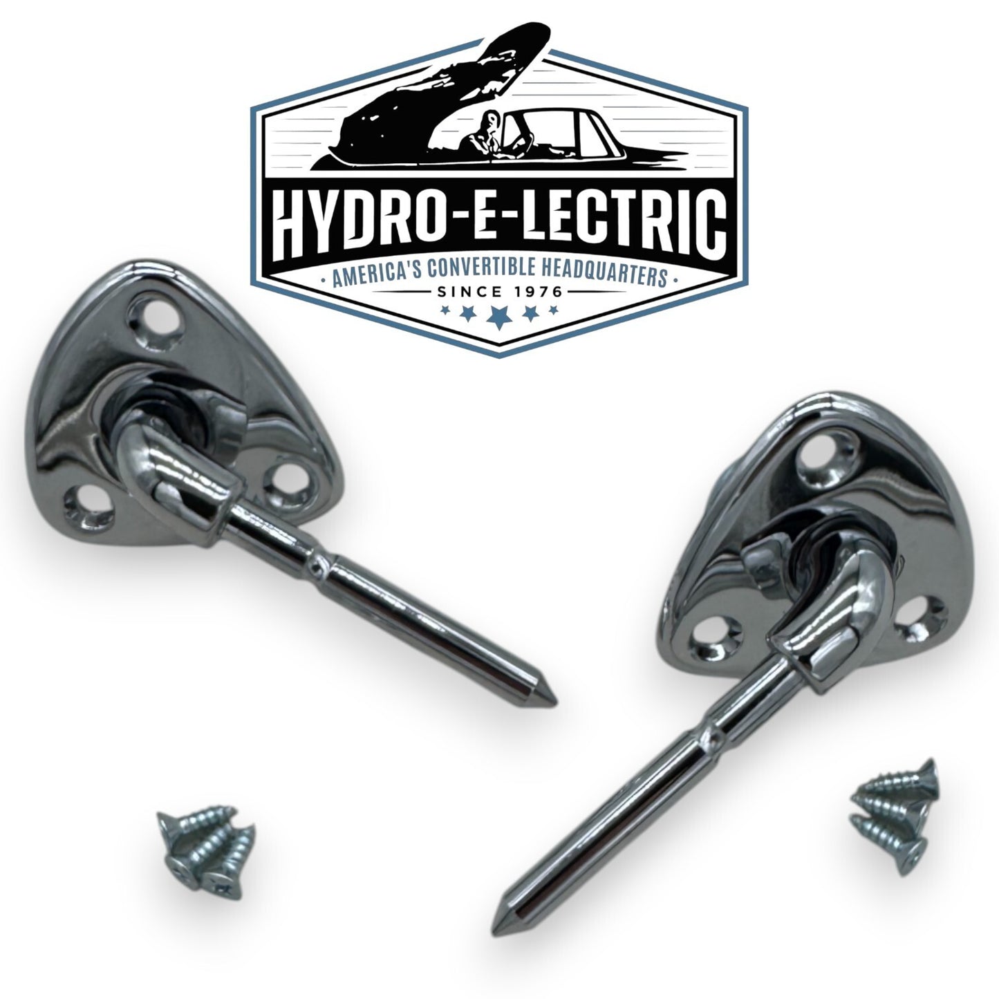 Chrome Sun Visor Support Brackets- Pair 1970-1981 Camaro & Firebird