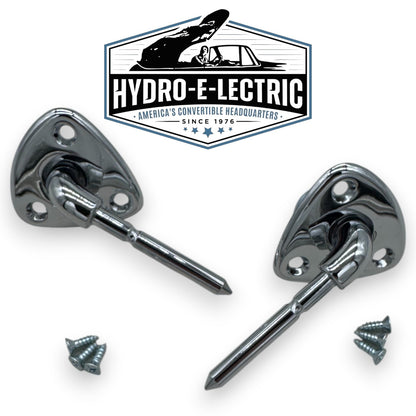 Chrome Sun Visor Support Brackets- Pair 1970-1981 Camaro & Firebird