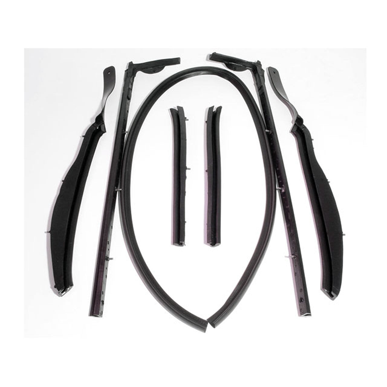 1961-1964 GM C-Body Convertible Roof Rail Weather Strip Set for Top Frame