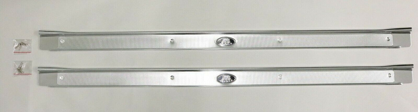 Sill Scuff Plates - Pair, 1964-1967 GM A Body 2 Door, GM Licensed