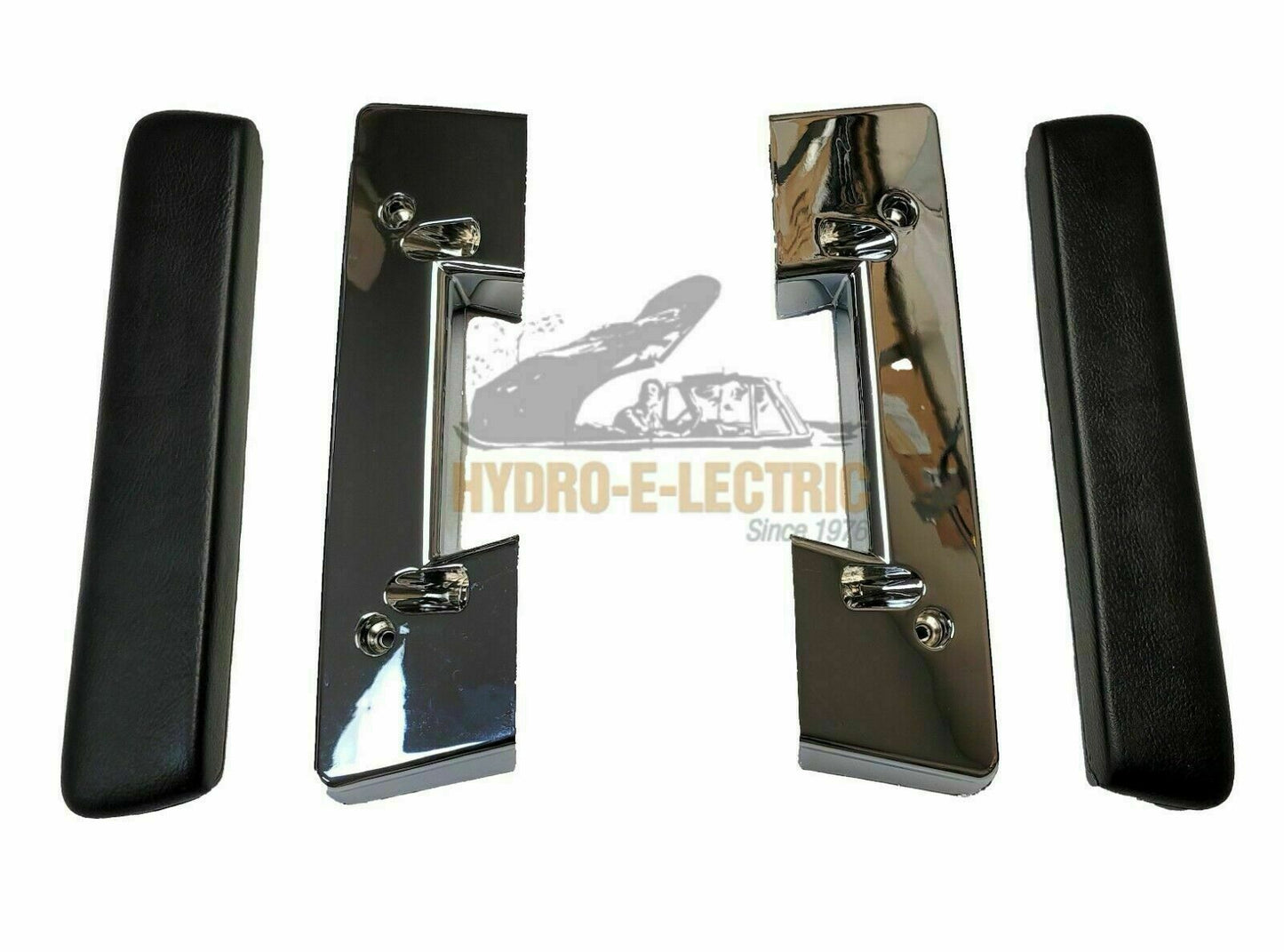 Front & Rear Arm Rest Base & Pads Set w/ Ash Trays, 1965-1967 Bonneville/Catalina