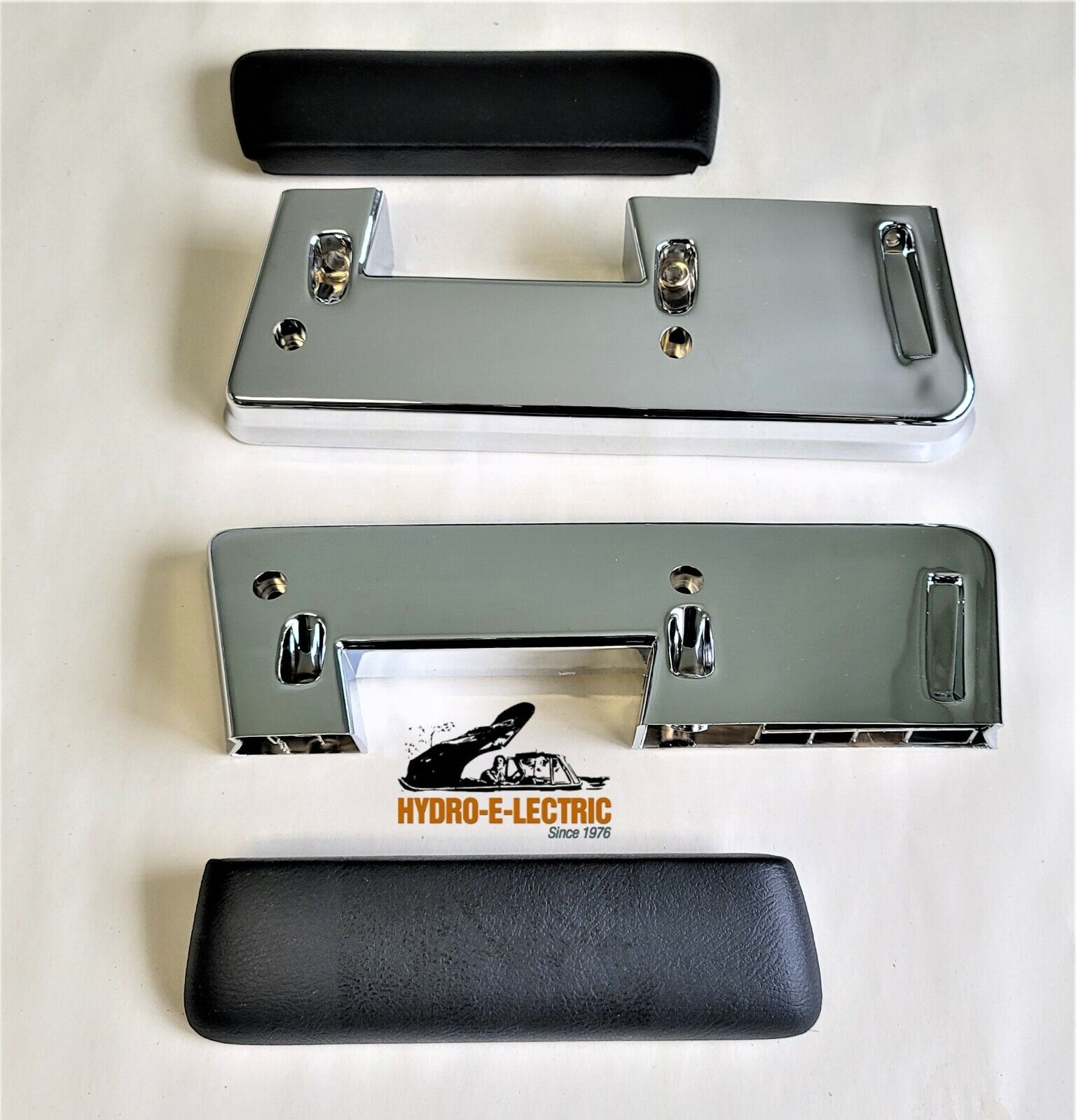 Front & Rear Arm Rest Base & Pads Set w/ Ash Trays, 1965-1967 Bonneville/Catalina