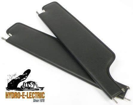 Sun Visors, Black Madrid Vinyl - Pair, 1966-1970 Impala Convertible