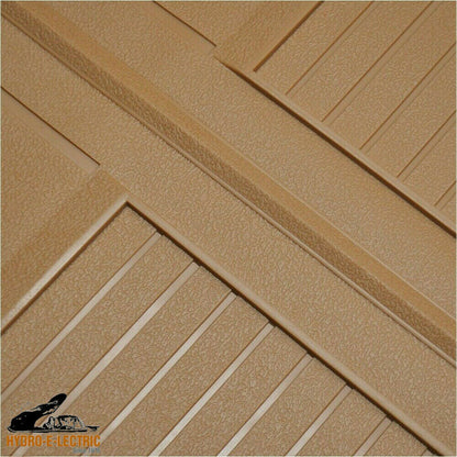 Floor Mats, Tan Rubber, Set of 4 - Fits many 1973-1988 GM cars