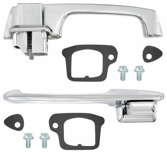 Exterior Door Handle Set, Pair - Chrome for 1971-1976 Cadillac DeVille, Fleetwood, & Eldorado