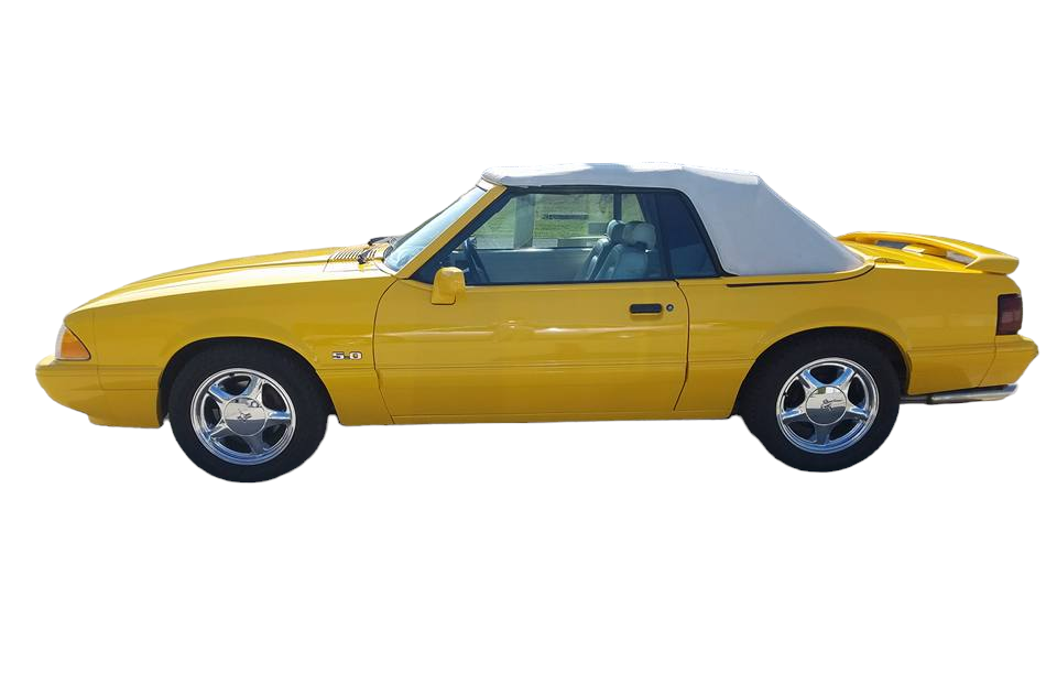 Vinyl Convertible Top, Glass Window, Pads 1983-1990 Ford Mustang