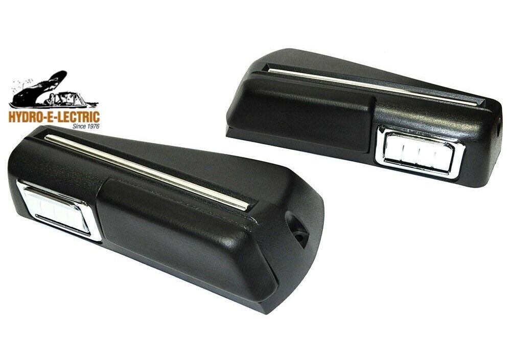 Rear Arm Rest Base, Pad & Trim Set-Black, 1968-1969 Chevelle, Cutlass, GTO, Bonneville
