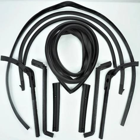 Hardtop Roof Rail Weather Strip 10 Piece Set, 1963-1967 Chevrolet Corvette Seals