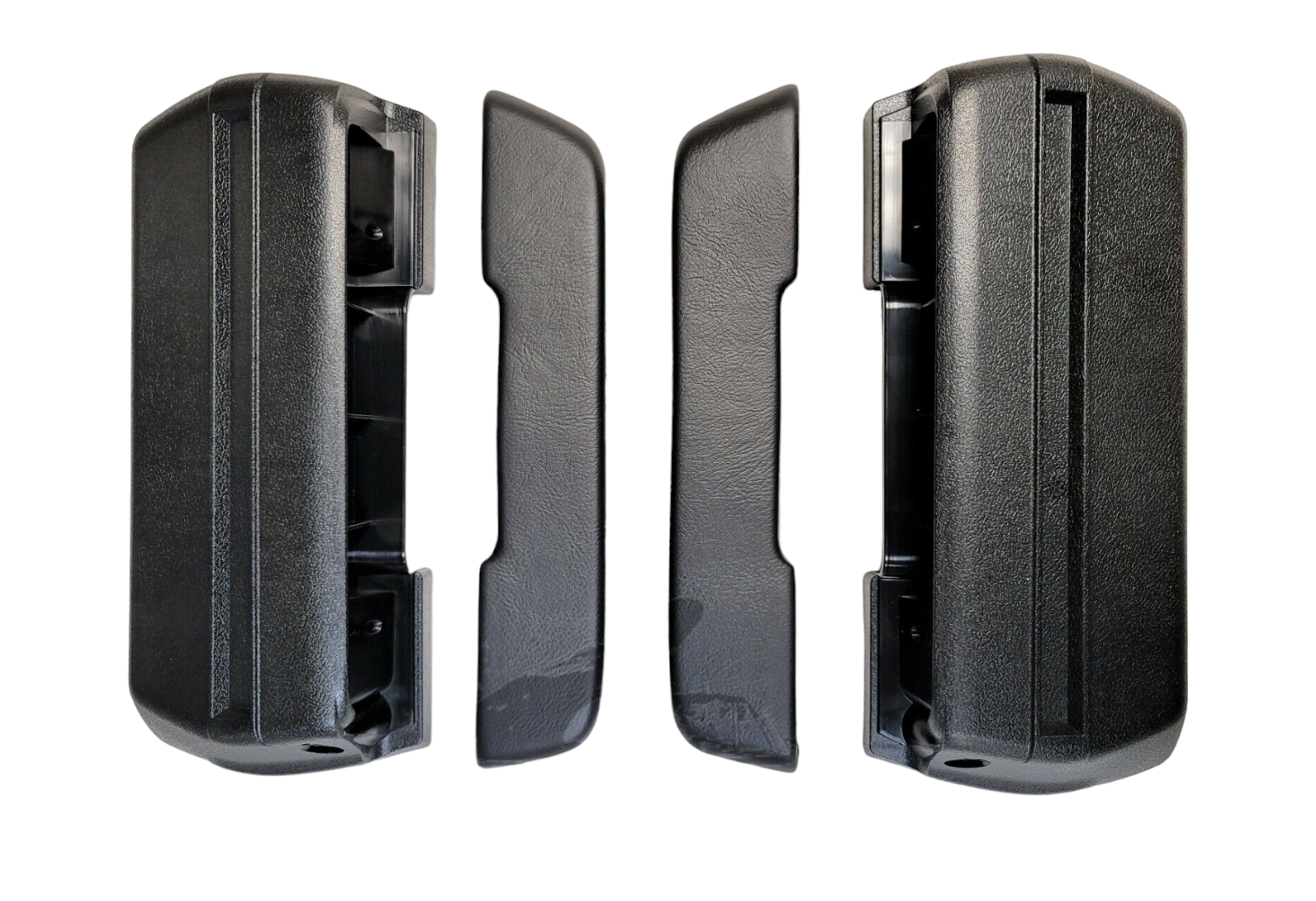 Front Arm Rest Base & Pad Set - Black, Fits Many GM 2 Door Models