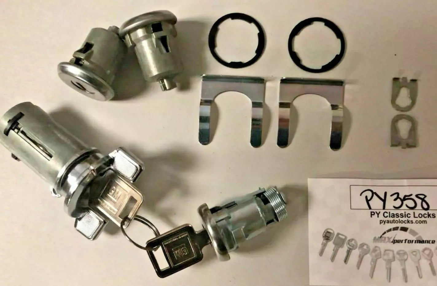 Ignition, Door, & Trunk Lock Set- GM Keys, One Key System, PY358