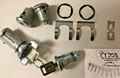Ignition, Door, & Trunk Lock Set- GM Keys, One Key System, PY358
