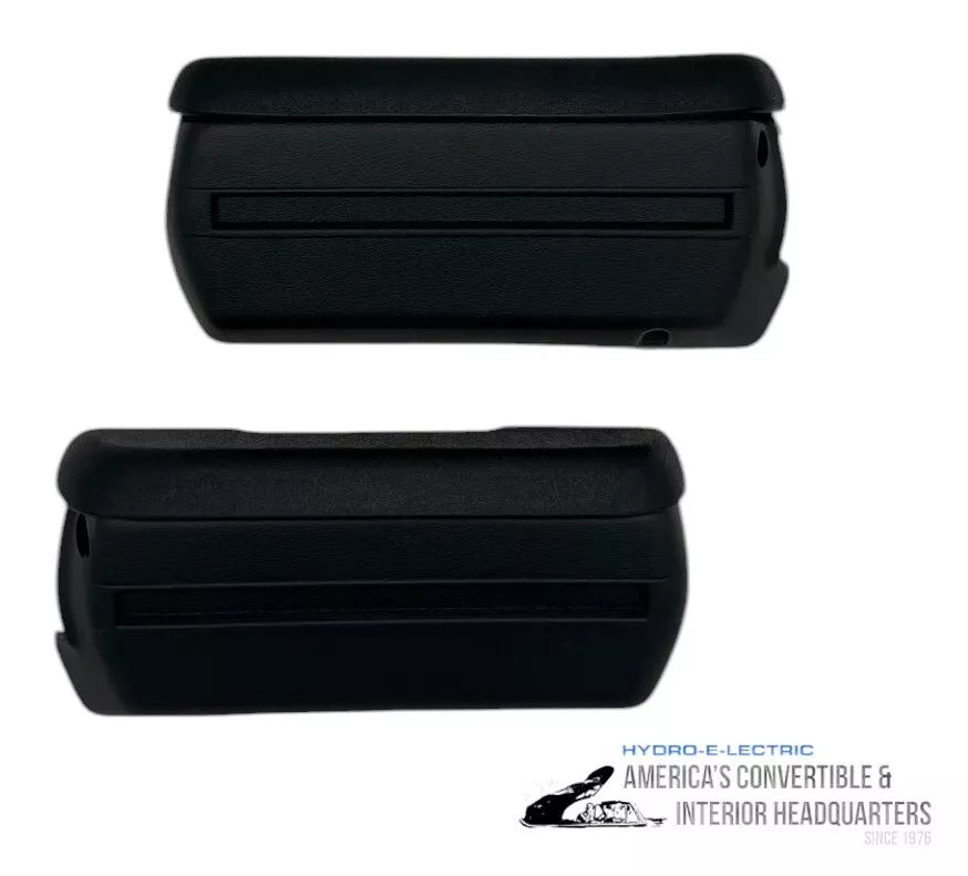 Front Arm Rest Base & Pad Set - Black, Fits Many GM 2 Door Models