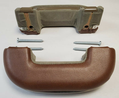 1936-1952 GM Brown/Gray Upholstered Front Door Arm Rests- Pair