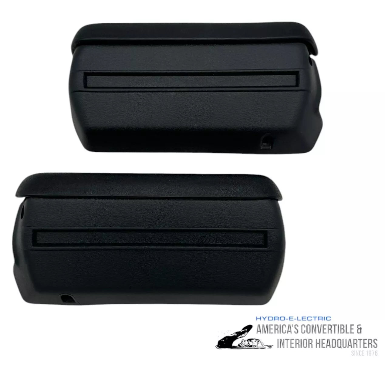 Front Arm Rest Base & Pad Set - Black, Fits Many GM 2 Door Models