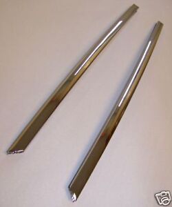 Quarter Window Chrome Retainer Sash, Pair 1969-1970 GM B&C Body 2 Door