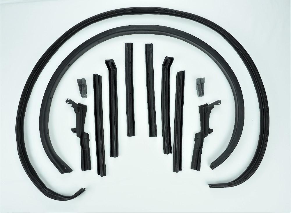 Convertible Roof Rail Weather Strip Seals, 1961-1962 Corvette Soft Top